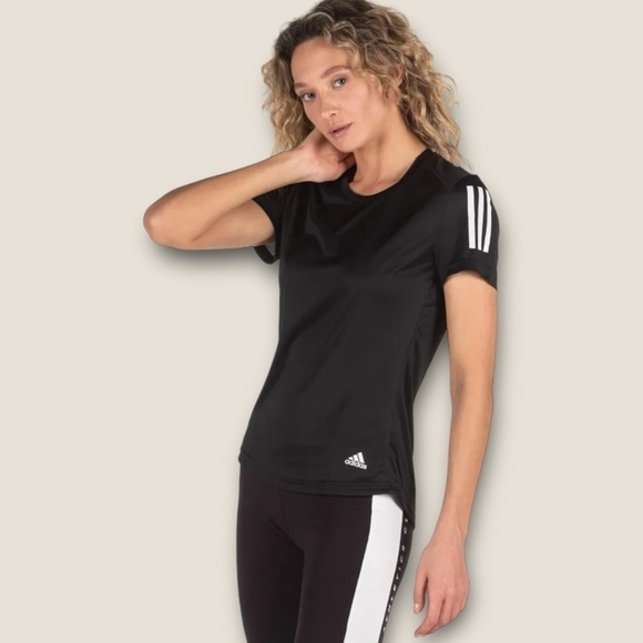Adidas Performance On The Run Tee Black XS - Picture 1 of 13